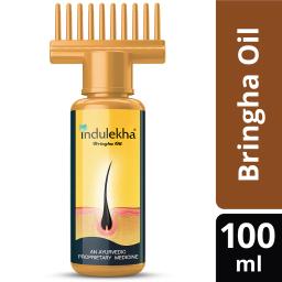Indulekha Bringha Oil, Reduces Hair Fall And Grows New Hair, 100% Ayurvedic Oil, 100ml