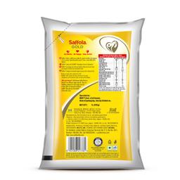 Saffola Gold Refined Cooking oil | Power of 3 (1 Litre Pouch)