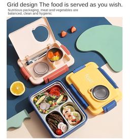 SmartQuick Present Lunch,Tiffin Box Leak Proof Insulated Stainless Steel with Multiple Compartments for Kids, Office, School & College | Multi Colors