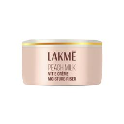 Lakme Peach Milk Soft Crème Moisturizer for Face 100 g|| Daily Lightweight Whipped Cream with Vitamin E for Soft|| Glowing Skin - Non Oily 24h Moisture.