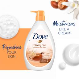 Dove Relaxing Shea Butter Body Wash with Vanilla Pump Bottle, Soothing Scent, Moisturizing Shower Gel with Naturally Derived Ingredients, Gentle Body Cleanser for Nourished & Smooth Skin, 1L