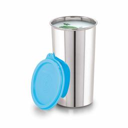 Stainless Steel Tumbler with Lid | Air Tight Leak Proof Glass Tumblers for Office Gym Yoga Hiking Trekking Travel Home Kitchen (420ml), Set of 1