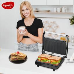 Pigeon by Stovekraft Panini Sandwich Maker | 850 Watt (Black) | Panini | Grill | Toast
