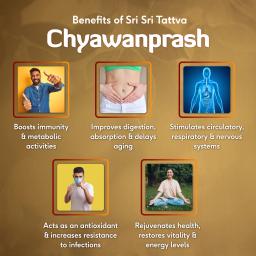 Sri Sri TATTVA shuddhta ka naam Chyawanprash - Herbal Immunity Booster With 40+ Ayurvedic Ingredients For Better Strength And Stamina - 250G