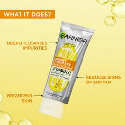 Garnier Bright Complete Serum Cleanser 150gm | Deep Cleansing Face Wash with Vitamin C for Brighter, Radiant Skin