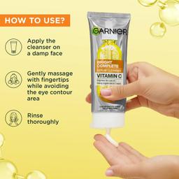 Garnier Bright Complete Serum Cleanser 150gm | Deep Cleansing Face Wash with Vitamin C for Brighter, Radiant Skin
