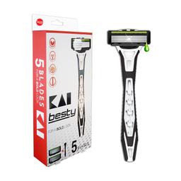Kai Besty 5 Blade Shaving Razor For Men With Kai K4 Body Razor For Women (Pack of 02)