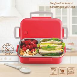 Signora Ware Eat-Up Stainless Steel Lunch Box for Kids Adults With Signora Ware Water Bottle 750ml Steel Water Bottle