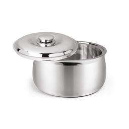 Stainless Steel Classy Casserole 4 LTR With N-Duraa Non-Stick Concave Tawa  28CM