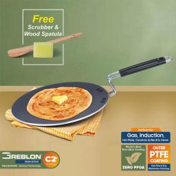 Signoraware Non-Stick /Roti/Paratha Tawa (28cm) with sturdy perma-cool Handle | Induction Friendly Roti Tawa