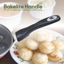 Signoraware Appam Maker Non Stick Aluminium Appe Tawa Appam Pan with Glass Lid | Appam Patra, Red | Paniyarakkal, Paniyaram pan, Pancake - Red