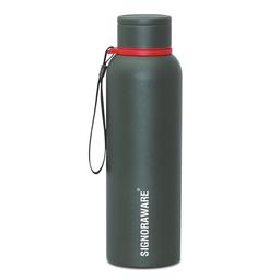 Signoraware Parkour Vacuum Insulated Flask Steel Water Bottle - 900 ml & N- DURAA Steel Hot and Cold Water Bottle 500 Ml