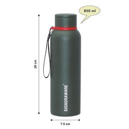 Signoraware Parkour Vacuum Insulated Flask Steel Water Bottle - 900 ml & N- DURAA Steel Hot and Cold Water Bottle 500 Ml