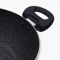 N-Duraa Aluminium Non-Stick Round Medium Kadai 24cm with Glass Lid,