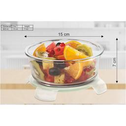 SignoraWare Lock 'N' Store High Microwave Oven Borosilicate Safe Glass Container with Air Tight Lid | Multipurpose Jar Box (620ml, Transparent, Food Grade)