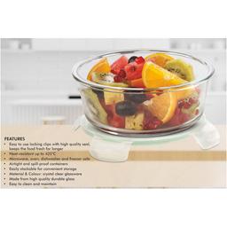 SignoraWare Lock 'N' Store High Microwave Oven Borosilicate Safe Glass Container with Air Tight Lid | Multipurpose Jar Box (620ml, Transparent, Food Grade)