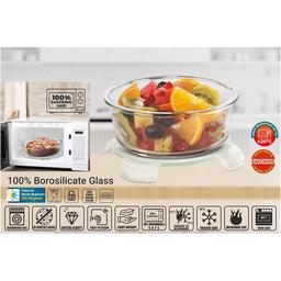 SignoraWare Lock 'N' Store High Microwave Oven Borosilicate Safe Glass Container with Air Tight Lid | Multipurpose Jar Box (620ml, Transparent, Food Grade)