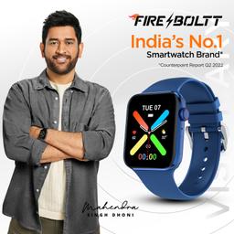 Fire-Boltt Visionary 1.78" AMOLED Bluetooth Calling Smartwatch with 368 * 448 Pixel Resolution, Rotating Crown & 60Hz Refresh Rate 100+ Sports Mode, TWS Connection, Voice Assistance (Blue)