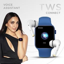 Fire-Boltt Visionary 1.78" AMOLED Bluetooth Calling Smartwatch with 368 * 448 Pixel Resolution, Rotating Crown & 60Hz Refresh Rate 100+ Sports Mode, TWS Connection, Voice Assistance (Blue)