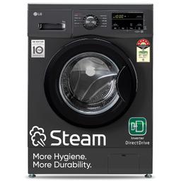 LG 9 Kg 5 Star Inverter Touch panel Fully-Automatic Front Load Washing Machine with In-Built Heater (FHM1409BDM, Middle Black, Steam for Hygiene Wash)