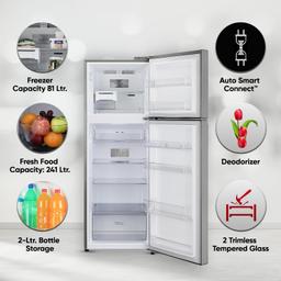 LG 322 L 3 Star Frost-Free Smart Inverter Double Door Refrigerator (2023 Model, GL-S342SPZX, Shiny Steel, Convertible with Express Freeze)
