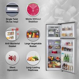 LG 322 L 3 Star Frost-Free Smart Inverter Double Door Refrigerator (2023 Model, GL-S342SPZX, Shiny Steel, Convertible with Express Freeze)