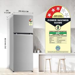 LG 322 L 3 Star Frost-Free Smart Inverter Double Door Refrigerator (2023 Model, GL-S342SPZX, Shiny Steel, Convertible with Express Freeze)