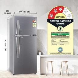 LG 240 L 3 Frost-Free Smart Inverter Double Door Refrigerator ( GL-S292RDSX, Dazzle Steel, Convertible & Multi Air Flow Cooling)