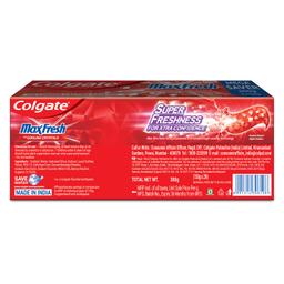 Colgate MaxFresh Toothpaste, Red Gel Paste with Menthol for Super Fresh Breath, 300g, 150g X 2 (Spicy Fresh)