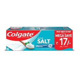 Colgate Active Salt 300g (200g + 100g , Pack of 2) Toothpaste, Daily Germ Protection, Toothpaste with Salt and Mint, Healthy Gums & Teeth,