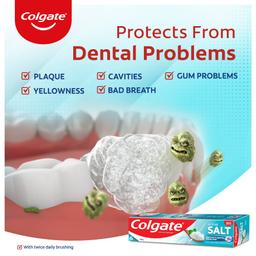 Colgate Active Salt 300g (200g + 100g , Pack of 2) Toothpaste, Daily Germ Protection, Toothpaste with Salt and Mint, Healthy Gums & Teeth,