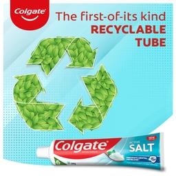 Colgate Active Salt 300g (200g + 100g , Pack of 2) Toothpaste, Daily Germ Protection, Toothpaste with Salt and Mint, Healthy Gums & Teeth,