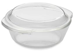 Signoraware Bake 'N' Serve Casserole Borosilicate Glass Bowl with Lid | Edge Helper Handle for Grip | Serving and Oven Safe Borosilicate Glass Jar and Storage Container (1500ml, Set of 1, Transparent)