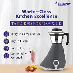 Butterfly Matchless Mixer Grinder 4J, 110 V, Grey, 550 Watts