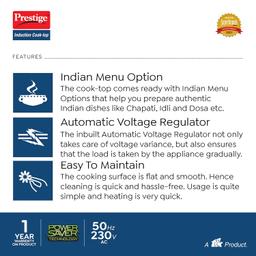 Prestige IRIS ECO 1200 W Induction Cooktop with automatic voltage regulator.