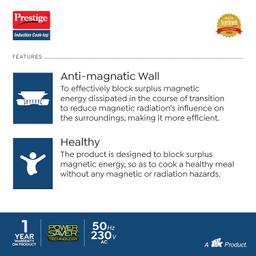 Prestige IRIS ECO 1200 W Induction Cooktop with automatic voltage regulator.