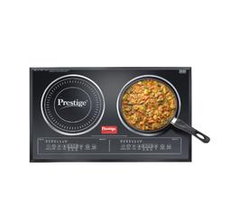 Prestige PDIC 3.0 Double Induction Cooktop(3200W, Black, 2 Burner Induction Stove)
