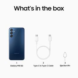 Samsung Galaxy M15 5G (Blue Topaz,6GB RAM,128GB Storage)| 50MP Triple Cam| 6000mAh Battery| MediaTek Dimensity 6100+| 4 Gen. OS Upgrade & 5 Year Security Update| Super AMOLED Display| Without Charger