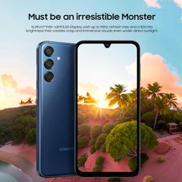 Samsung Galaxy M15 5G (Blue Topaz,6GB RAM,128GB Storage)| 50MP Triple Cam| 6000mAh Battery| MediaTek Dimensity 6100+| 4 Gen. OS Upgrade & 5 Year Security Update| Super AMOLED Display| Without Charger