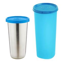 Signoraware Jumbo Stainless Tumbler Steel, 450ml Signoraware Jumbo Plastic Tumbler Bottle, (500ml,)