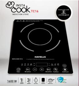 Havells Insta Cook Tc 16 Energy Efficent Induction (Black), 1600Watt, with 7 Cooking