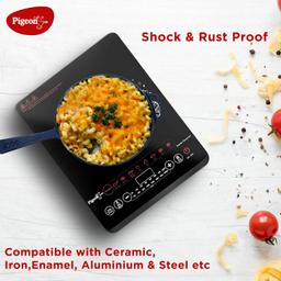Pigeon by Stovekraft Rapido Touch DX 2100-Watt Stainless Steel Induction Cooktop (Black)