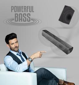 ZEBRONICS Juke BAR 100A Compact Soundbar with Subwoofer, 60W RMS Output,Powerful Bass, Glossy Design, HDMI ARC,