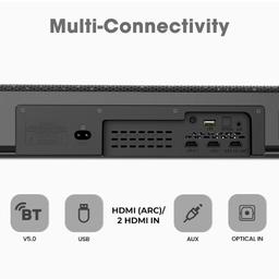 ZEBRONICS Juke BAR 3850 Pro 170W BT, HDMI, AUX, USB, Optical Soundbar with Dolby Atmos - Black