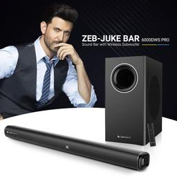 Zebronics Zeb-JUKEBAR 6000DWS PRO, 160W Multimedia soundbar with Wireless subwoofer Supports HDMI(ARC),