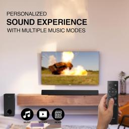 Philips TAB7007 2.1 CH 240W Dolby Digital Plus Bluetooth Soundbar V5.3 with Wireless subwoofer, & Remote Control (Black)