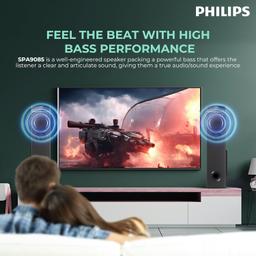 Philips Audio SPA9085 2.0CH 100W Multimedia Tower Speakers with Wireless Microphone,Multi-Connectivity