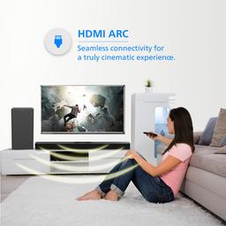 Philips Audio Newly Launched TAB4218/94 2.1Ch 120W Bluetooth Soundbar with Rich Bass, 3 EQ Modes,