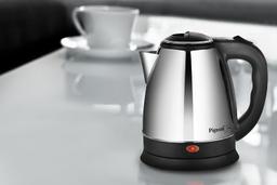 Pigeon by Stovekraft Shiny Steel 1.5-Litre Electric Kettle (Black)