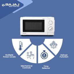 Bajaj 17L Solo Microwave Oven (1702 MT, White), Timer